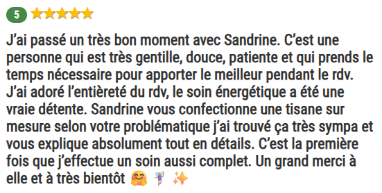 témoignage Lisa - Sandrine Bert - guérisseuse de l'âme