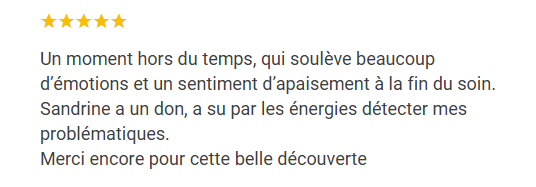 témoignage Marie - Sandrine Bert - guérisseuse de l'âme